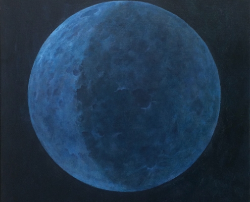 Blauwe Maan (olieverf op doek, 98 x 107 cm)