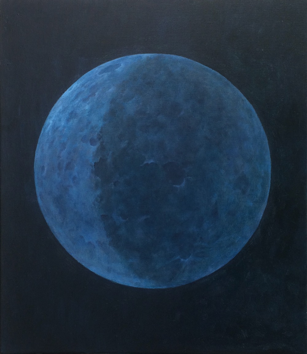 Blauwe Maan (olieverf op doek, 98 x 107 cm)