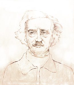 Edgar Allen Poe (acryl op hout – 2020)